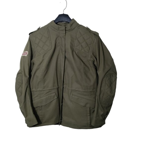 Indian Motorcycle Military Green Jacket w/ Zip Out‎ Vest Woman's Size 2XL - Picture 1 of 16